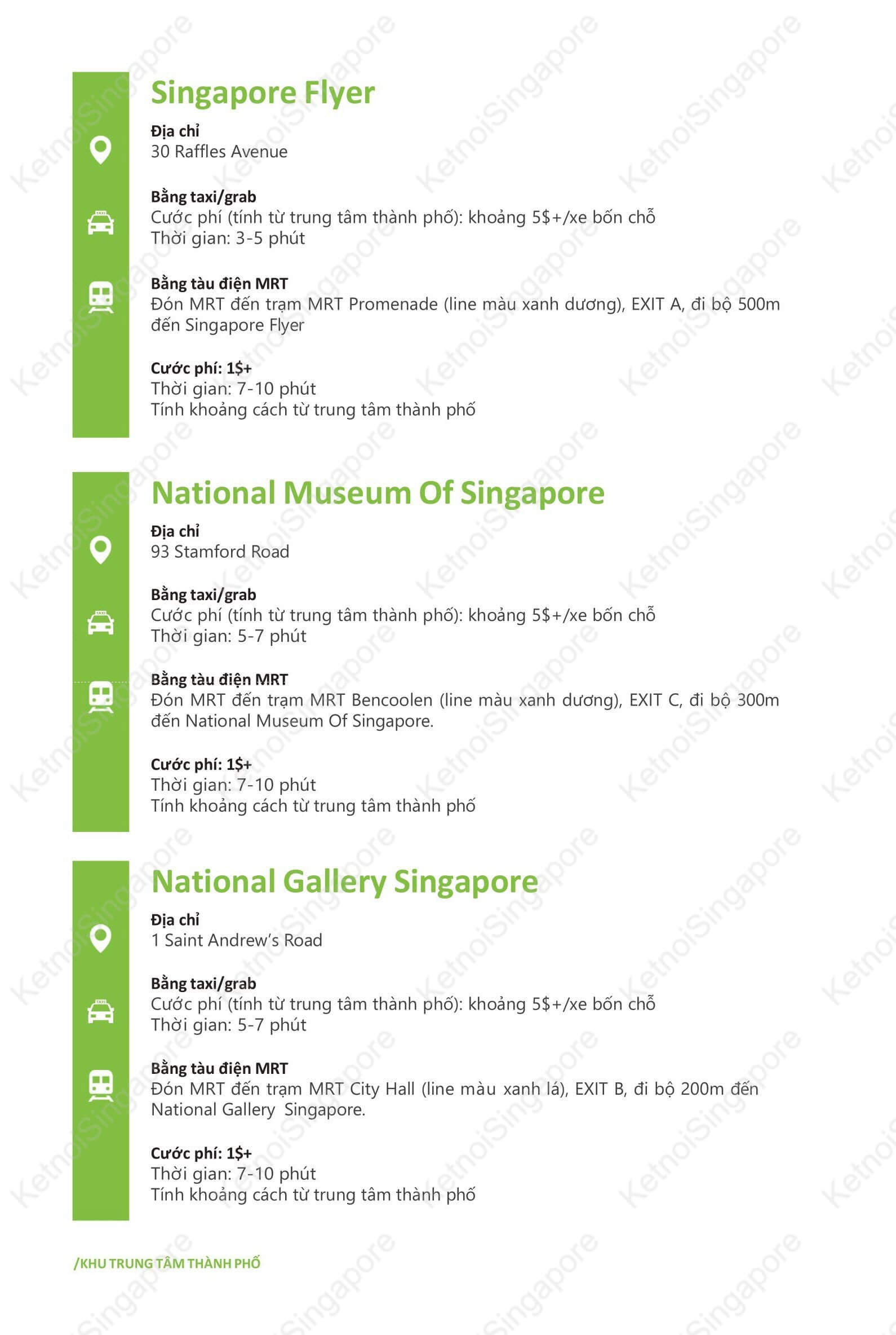 Hướng Dẫn Cách Đi Đến Những Điểm Tham Quan Vui Chơi Tại Singapore