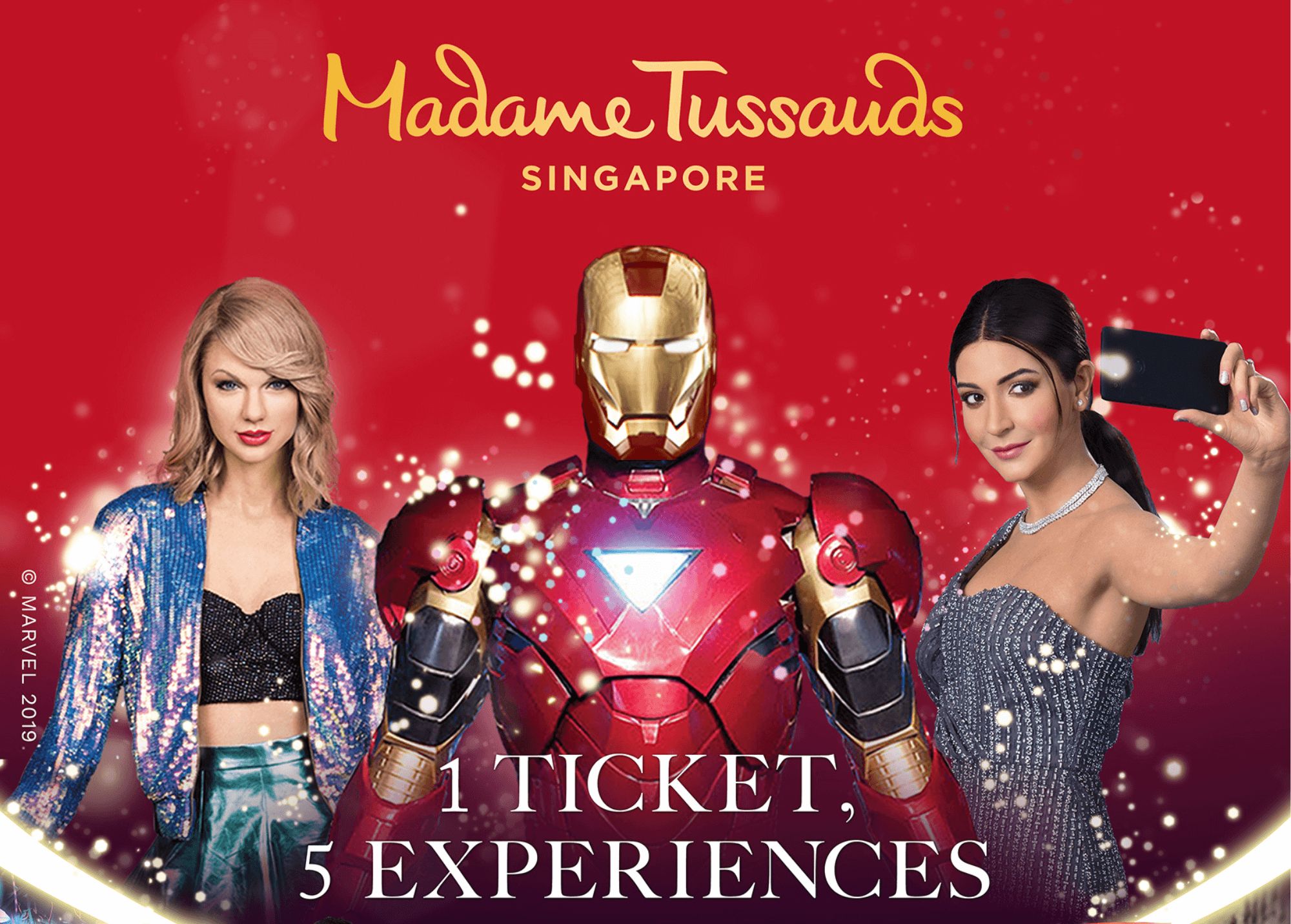 Madame Tussads 5-in-1 + Image Of Singapore + Boat Ride + Marvel 4D + Star Experience