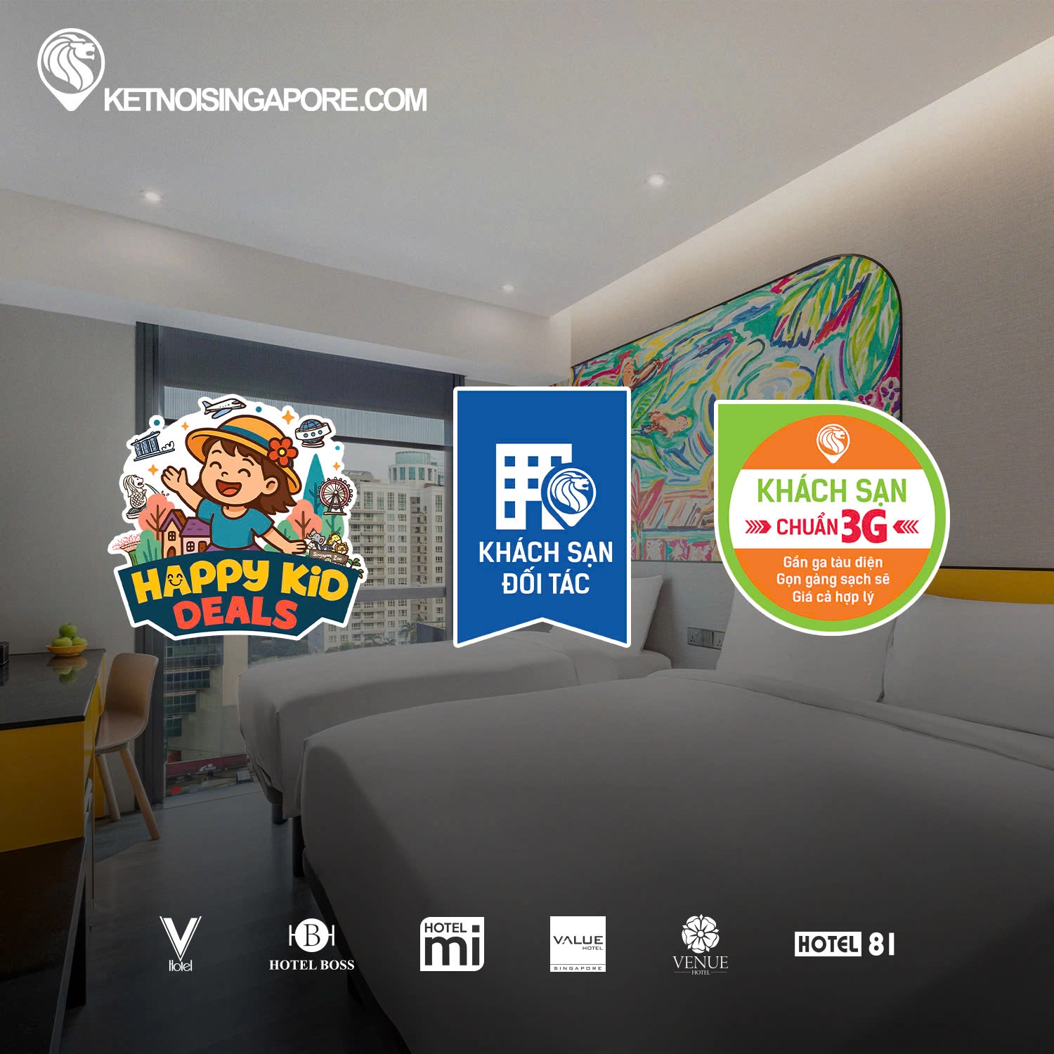 Book khách sạn Singapore CHUẨN 3G