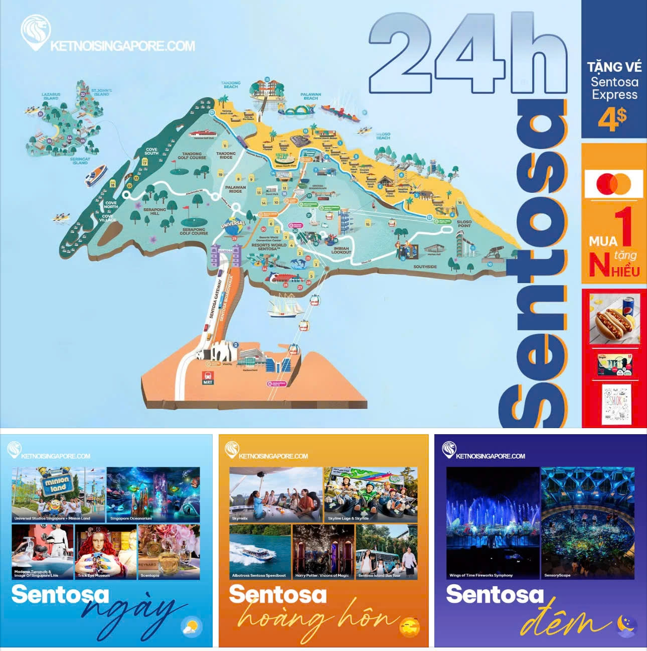 Bí Quyết Chơi Sentosa Theo Hệ Mặt Trời